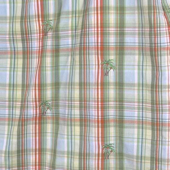 IZOD C FLEX Plaid Skort w Palm Trees-4 - Picture 2 of 3